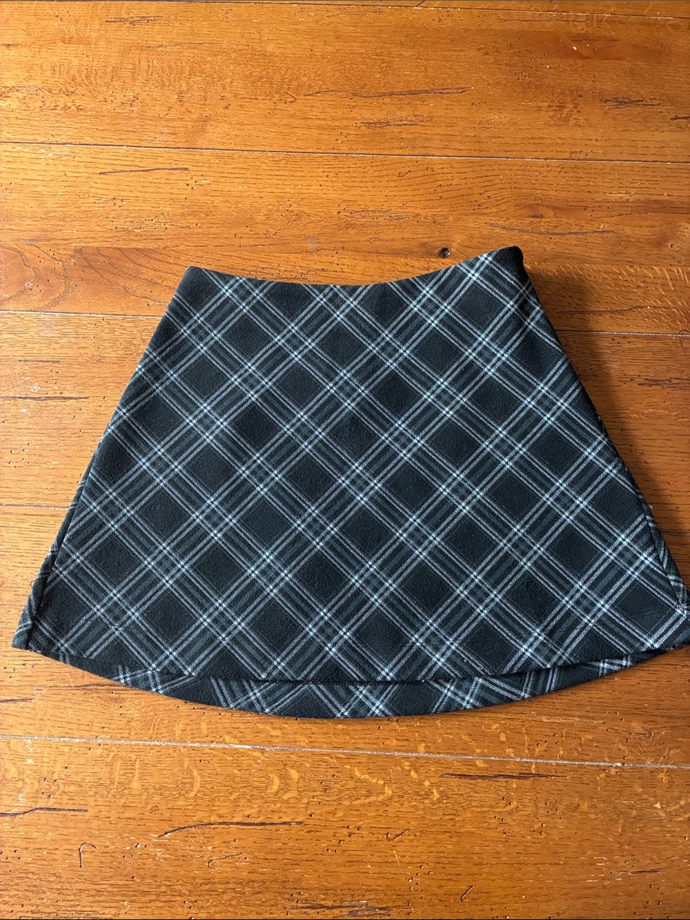 NWT Princess Polly Black Plaid A-Line Mini Skirt